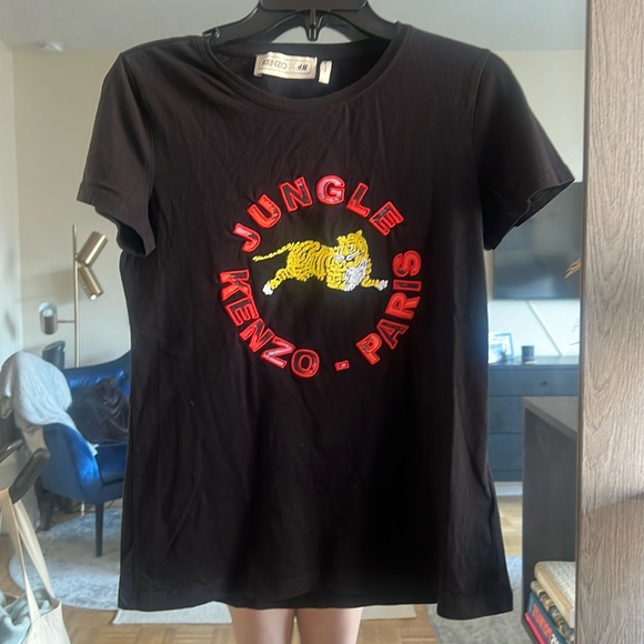 Kenzo X H&M Tiger Logo T-Shirt - Sz Small - Picture 2 of 9